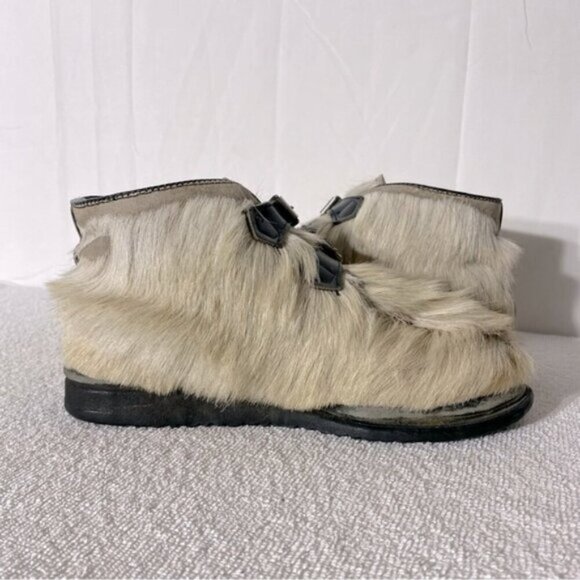 Vintage Capitol Canadian Genuine Fur Esikmo Inuit Ankle Boots Booties 8 - Picture 15 of 16